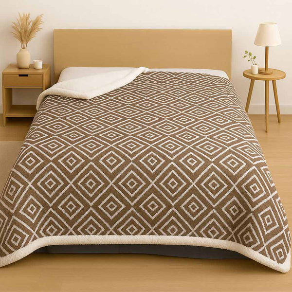 Winter Fleece & Sherpa Throw Blanket - Valentis