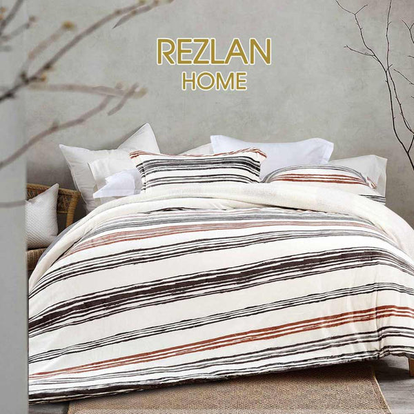 Single Size Winter Flannel Comforter Set - Lev | Désirée Collection