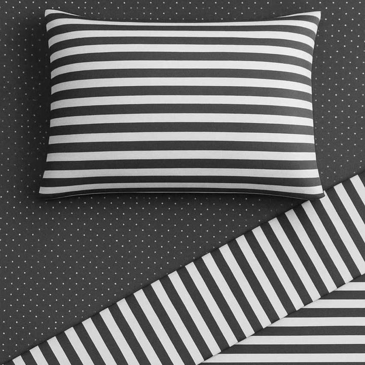 Striped pillow and bedding 